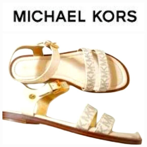 Michael Kors Darcy Double Strap Logo Sandal - Picture 1 of 7